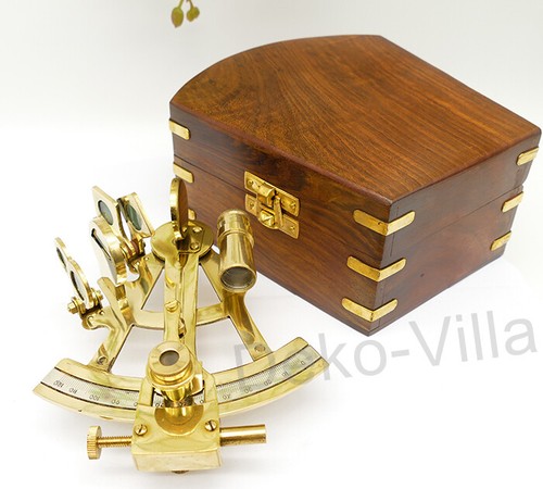 Sextant holzbox messing - sextant,
