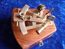 sextant messing-edle Holzbox